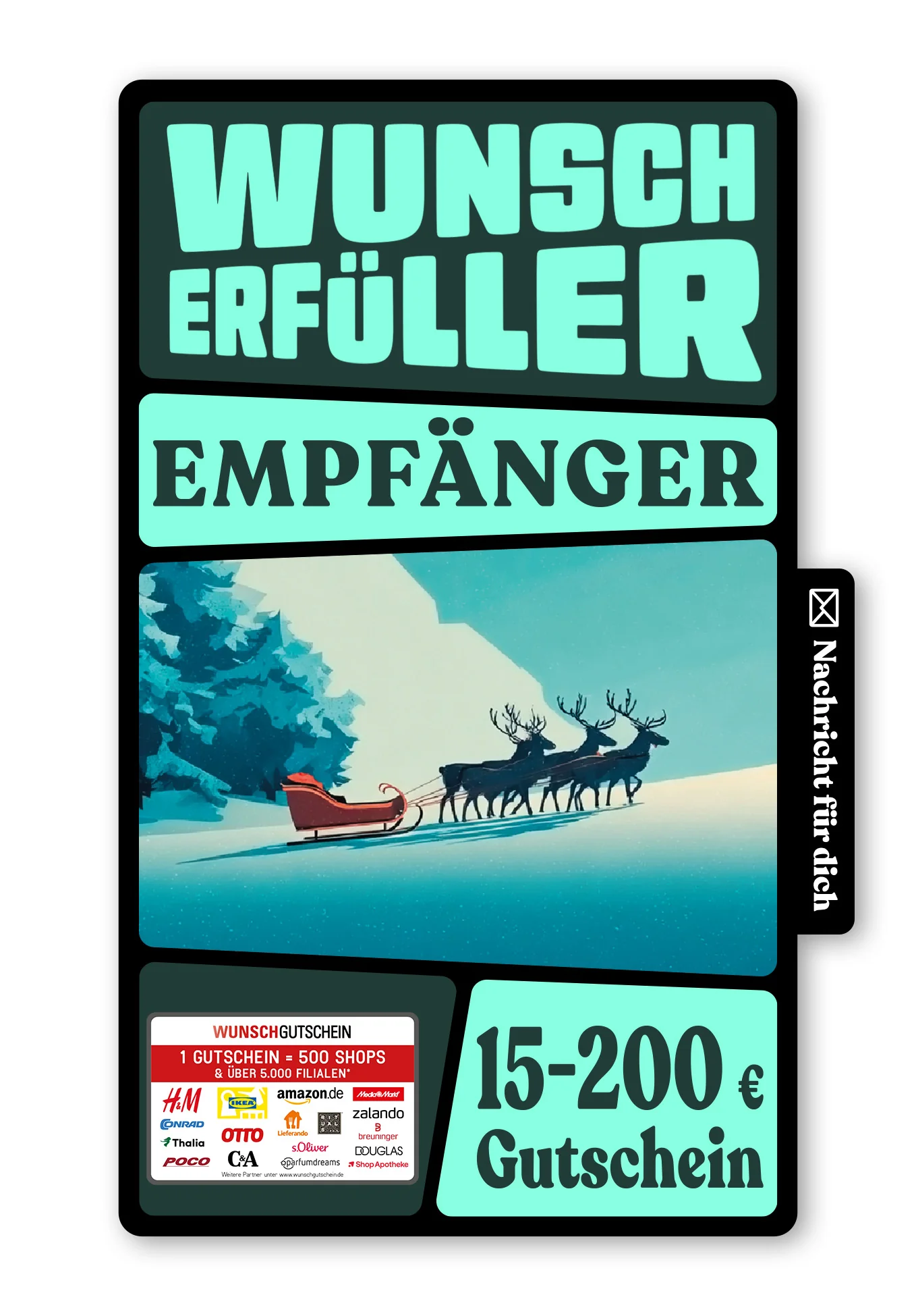 Digital - Frohes Fest - Schlitten Berge