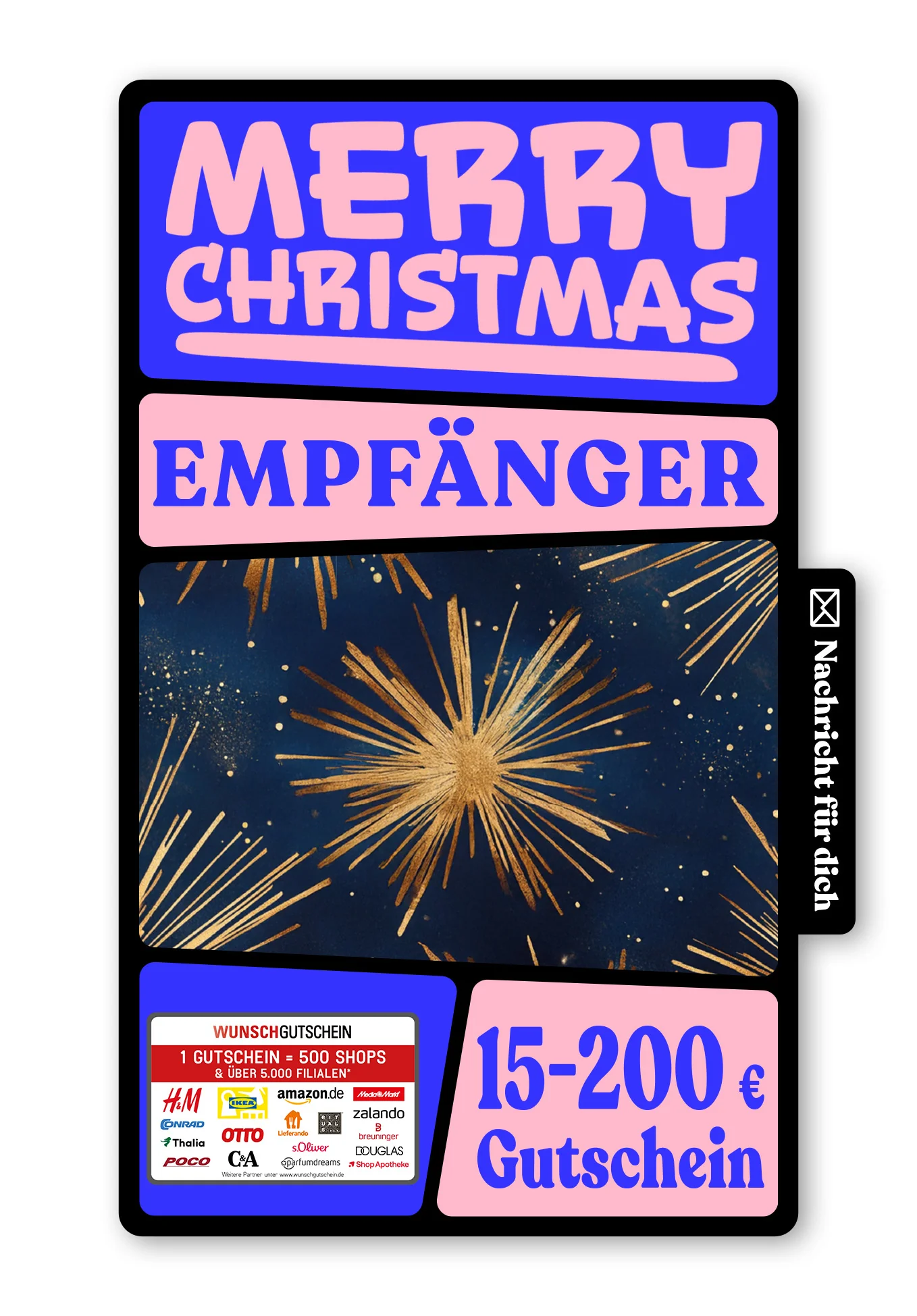 Digital - Fröhliche Weihnachten - Feuerwerk
