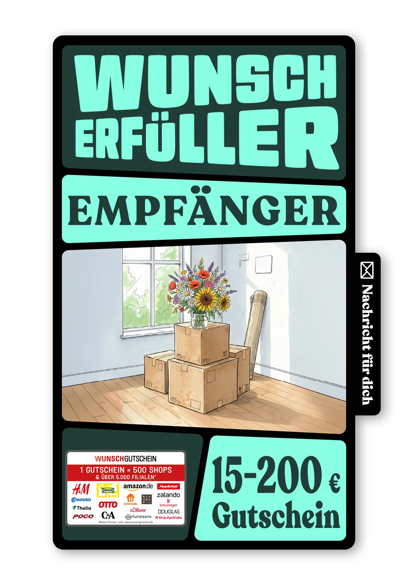 Digital - Für dein Zuhause - Blumenstrauß und Kartons