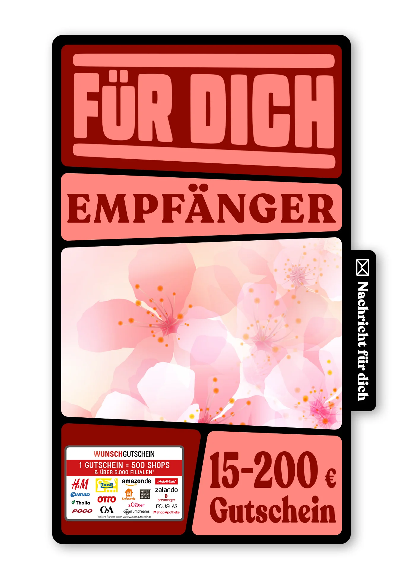 Digital - Für deine Wünsche - Blumen Rosa