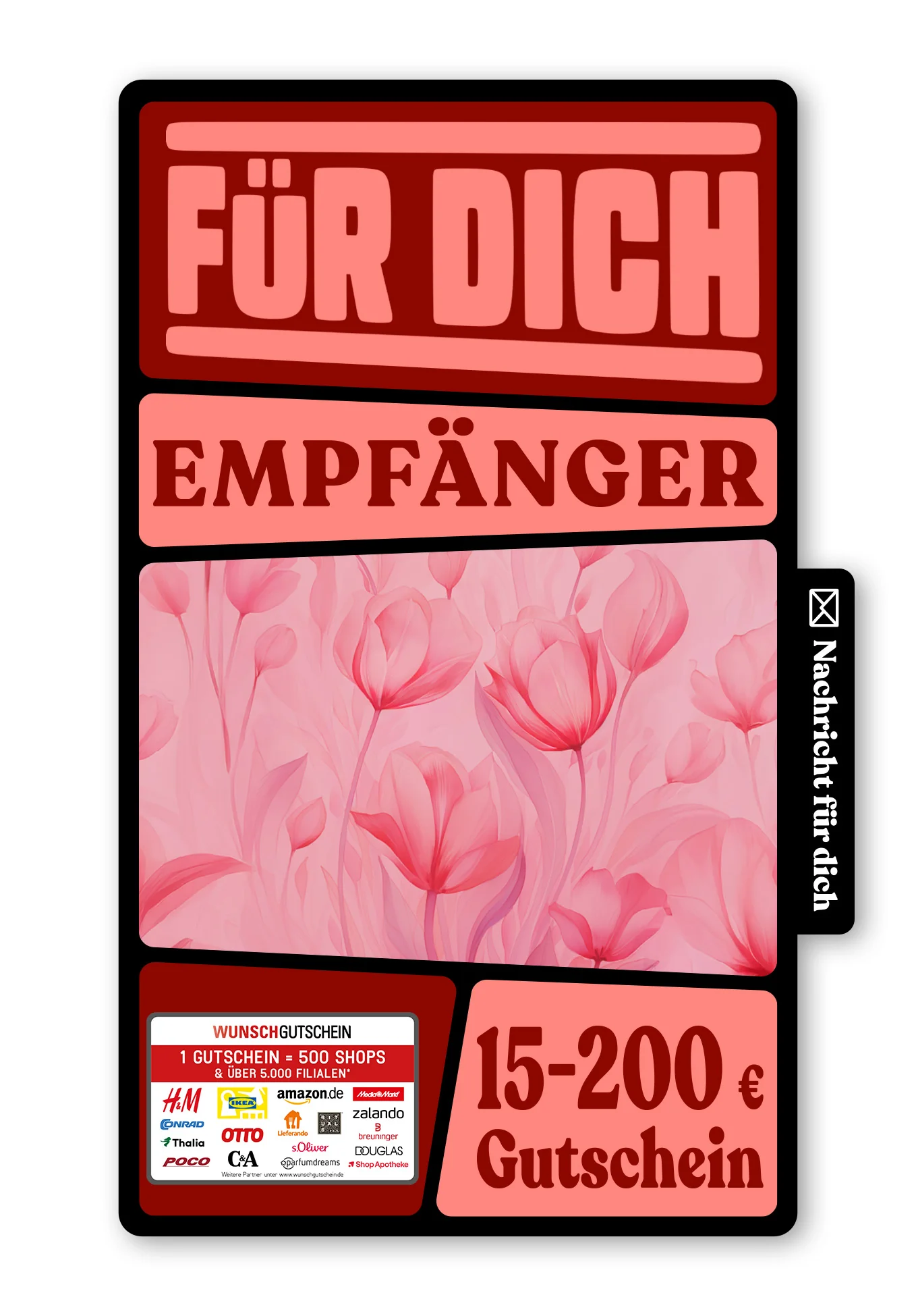 Digital - Für deine Wünsche - Pink Blumen