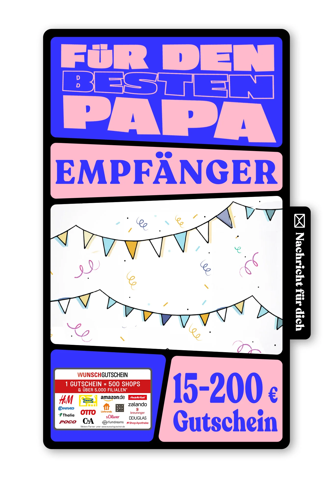 Digital - Für den besten Papa - Wimpelkette