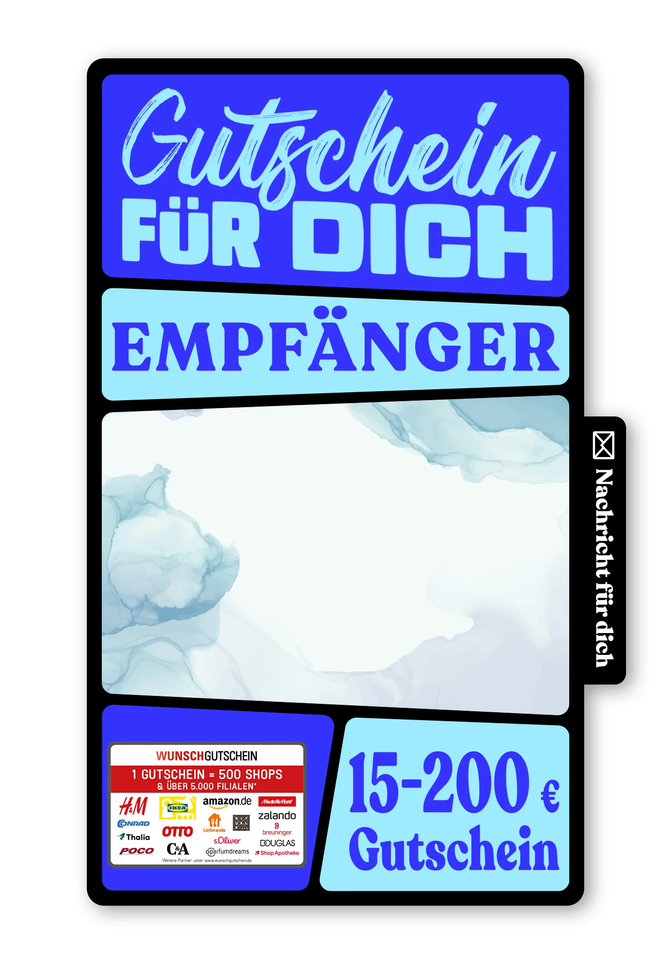 Digital - Für Dich - Aquarell Blau