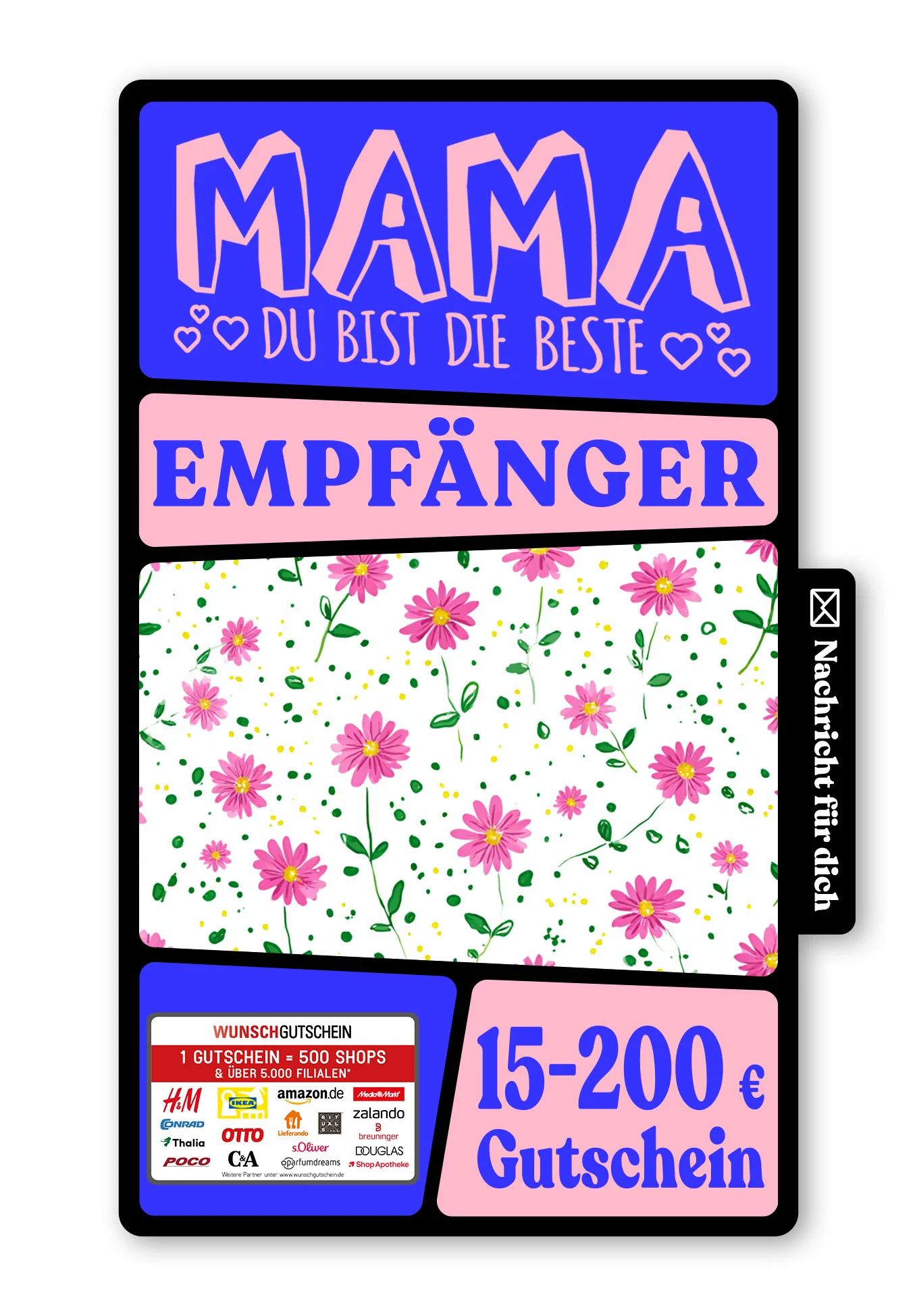 Digital - Für die beste Mama auf der Welt - Blumenmuster
