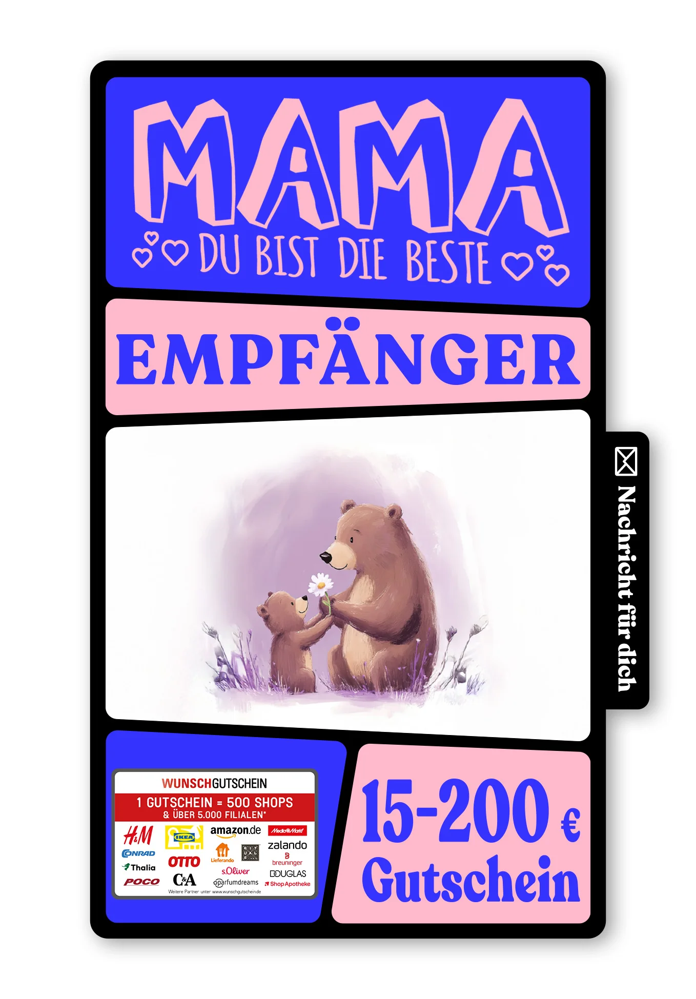 Digital - Für die beste Mama - Bären Lila