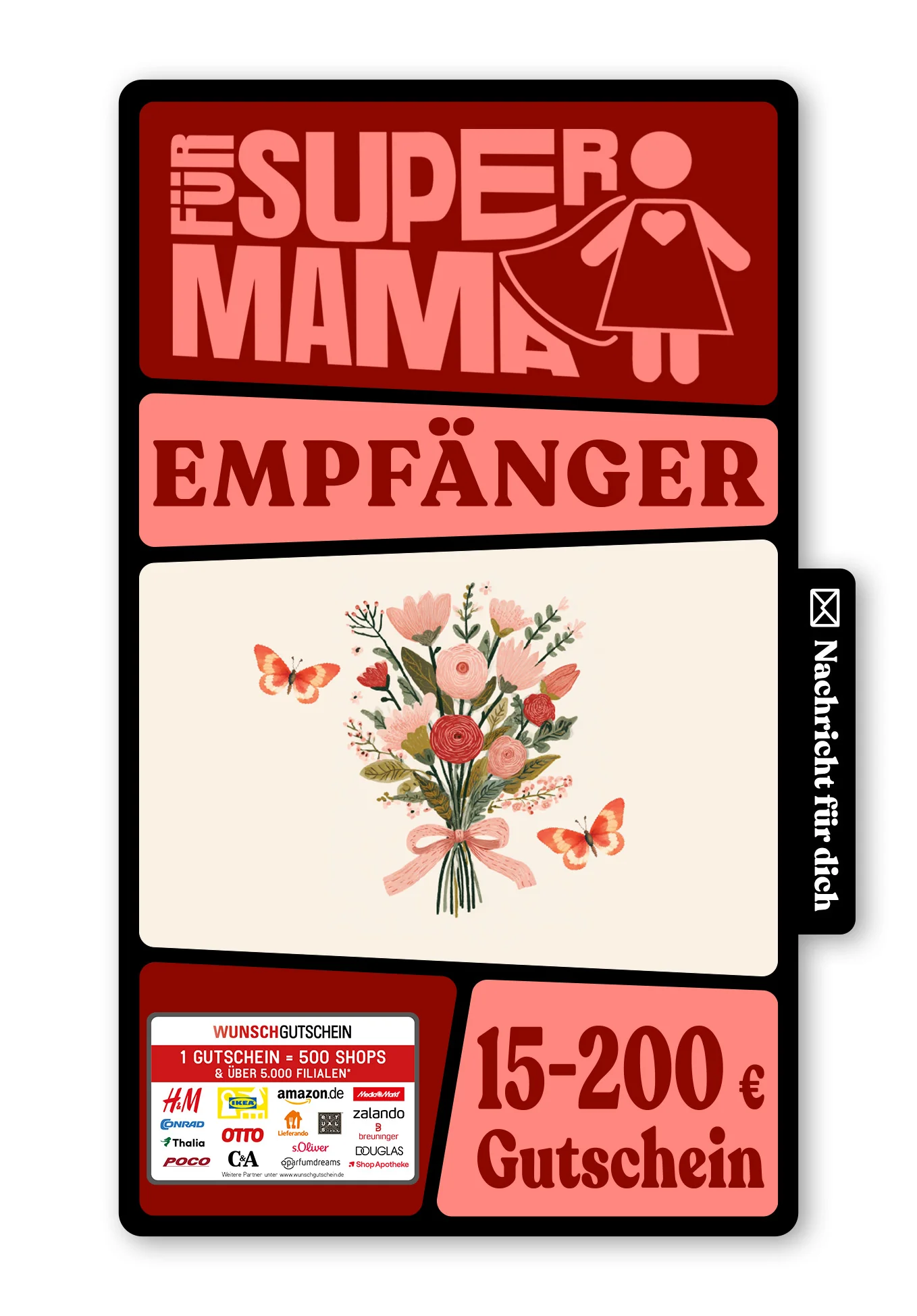 Digital - Für die beste Mama - Blumenstrauß Beige