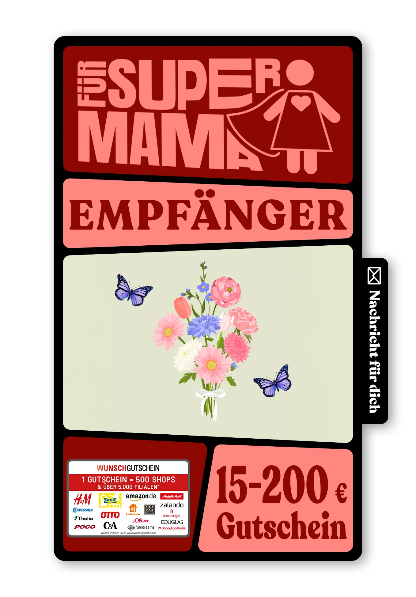 Digital - Für Mama - Blumenstrauß Pink