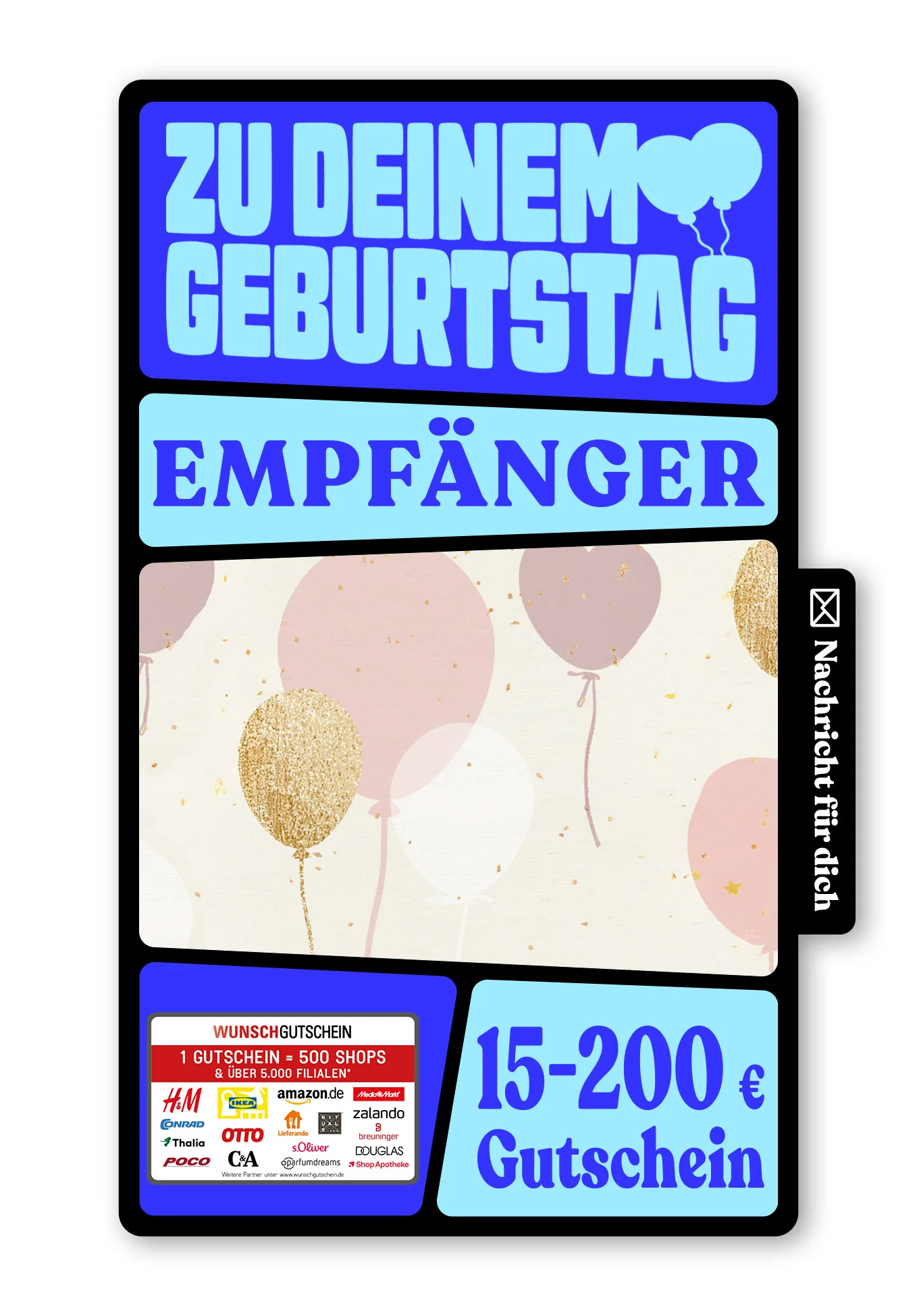 Digital - Happy Birthday - Ballons Rosa