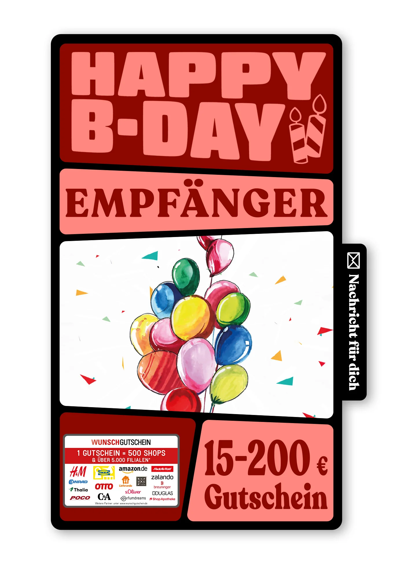 Digital - Happy Birthday - Bunte Ballons