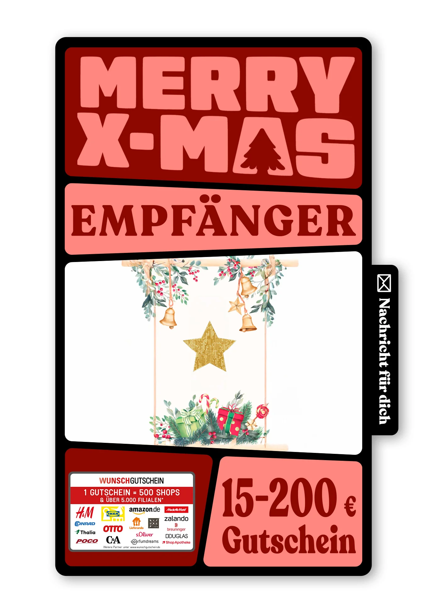 Digital - Ho Ho Ho - Zweige Aquarell