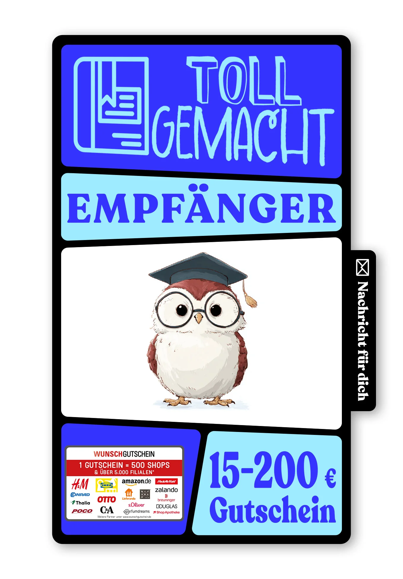 Digital - Hurra endlich geschafft - Eule