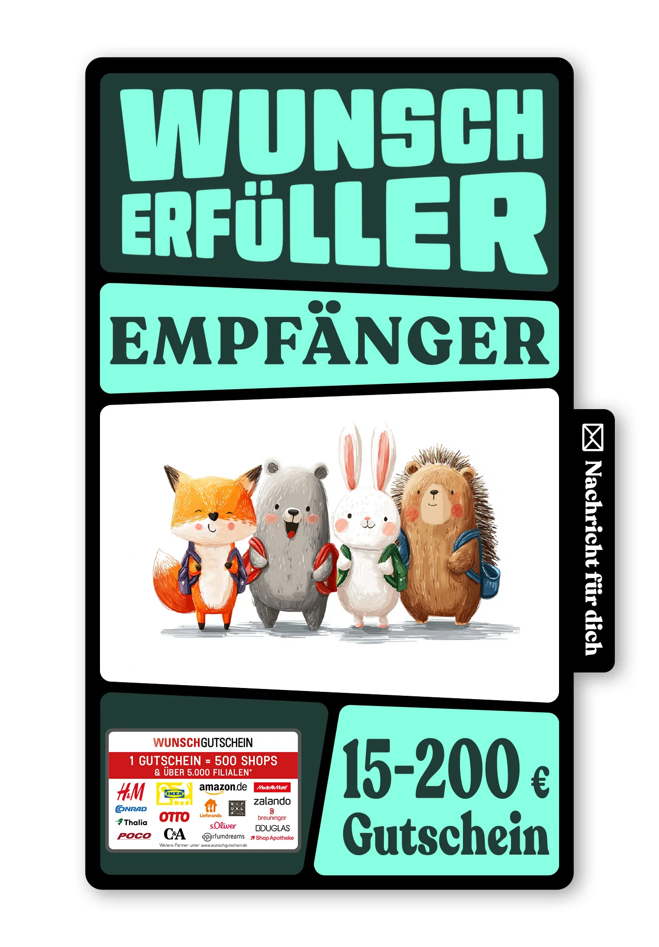 Digital - Hurra erster Schultag - Tierkinder