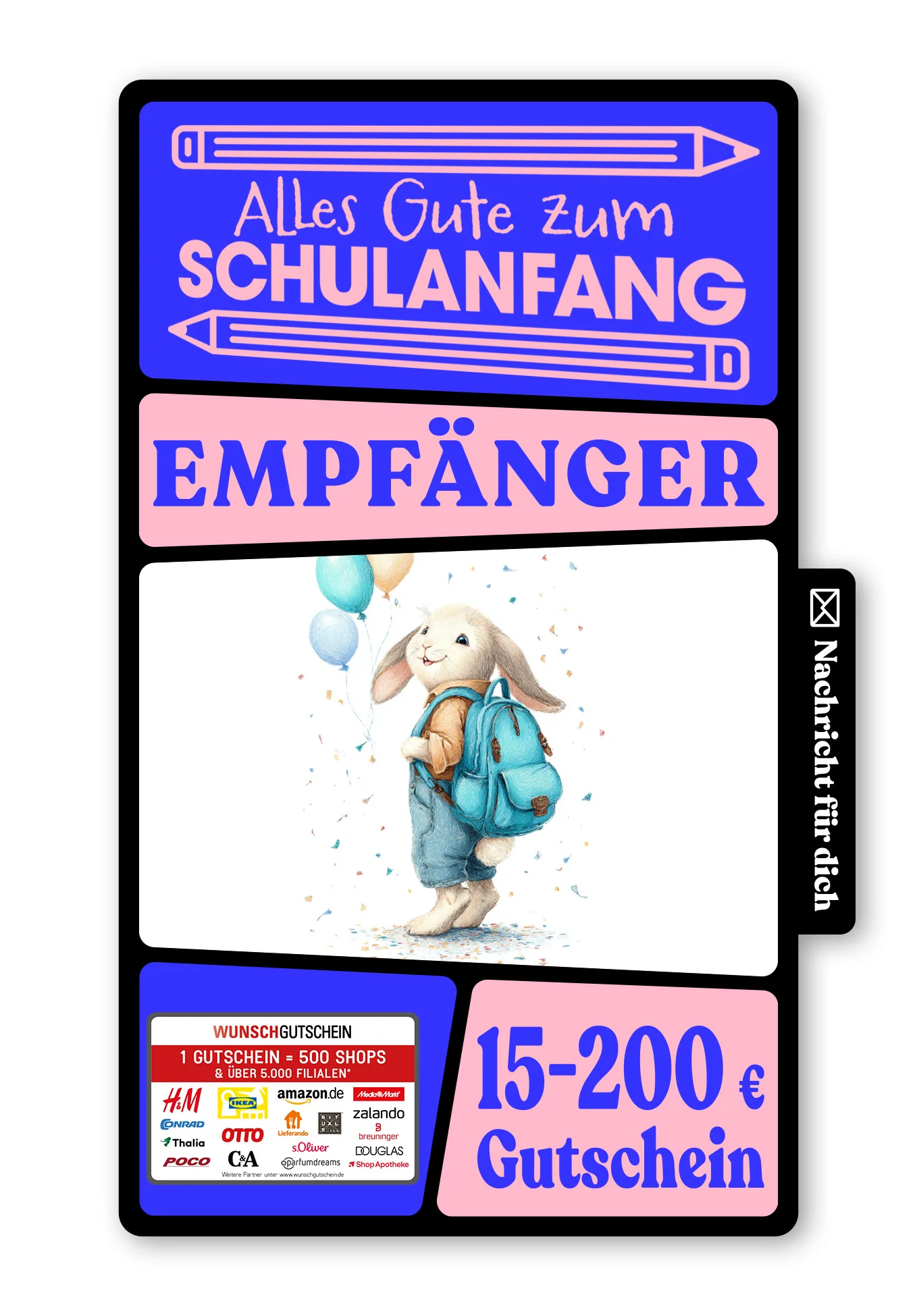 Digital - Hurra Schulkind - Hase