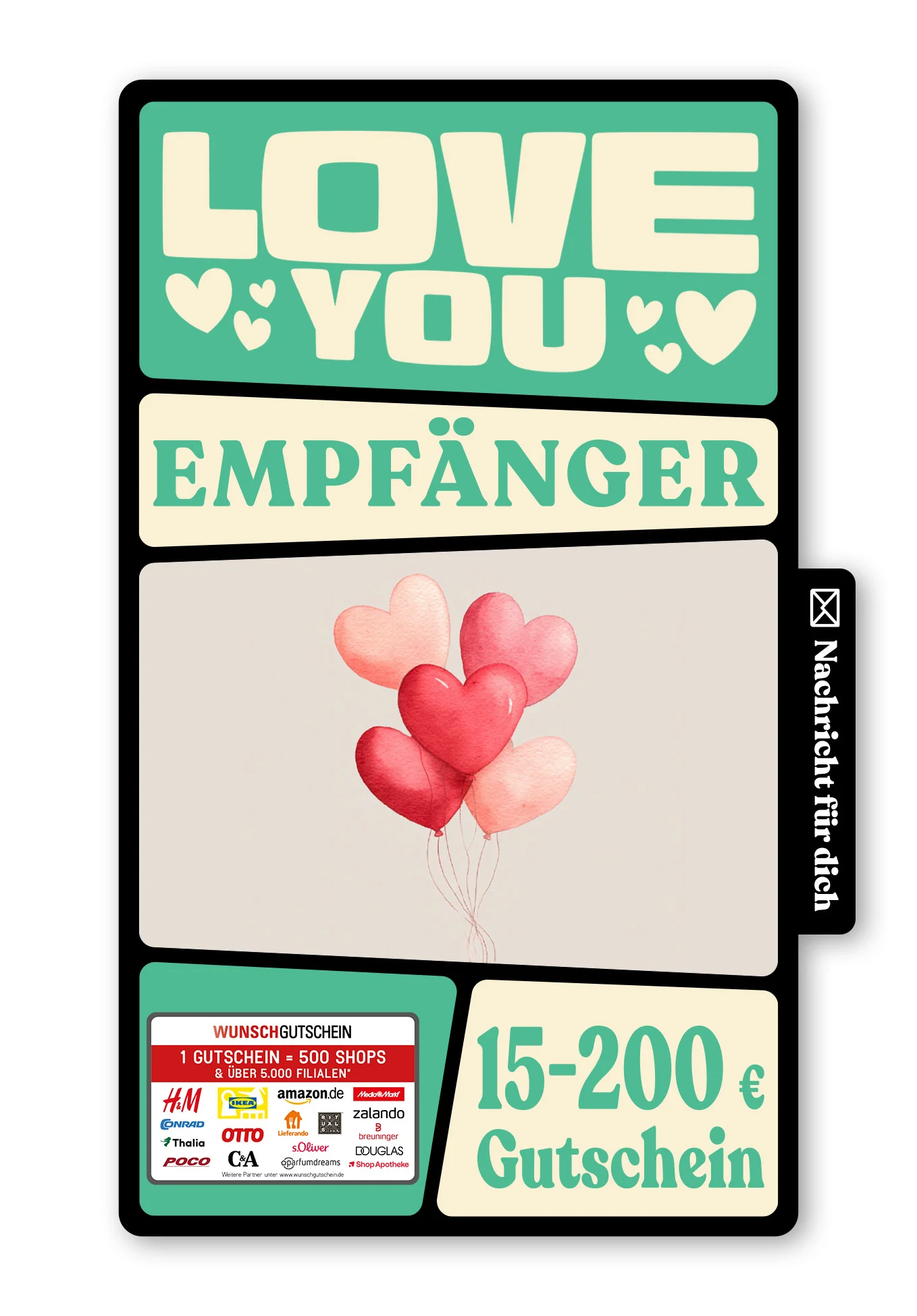 Digital - Ich liebe dich - Herzballons