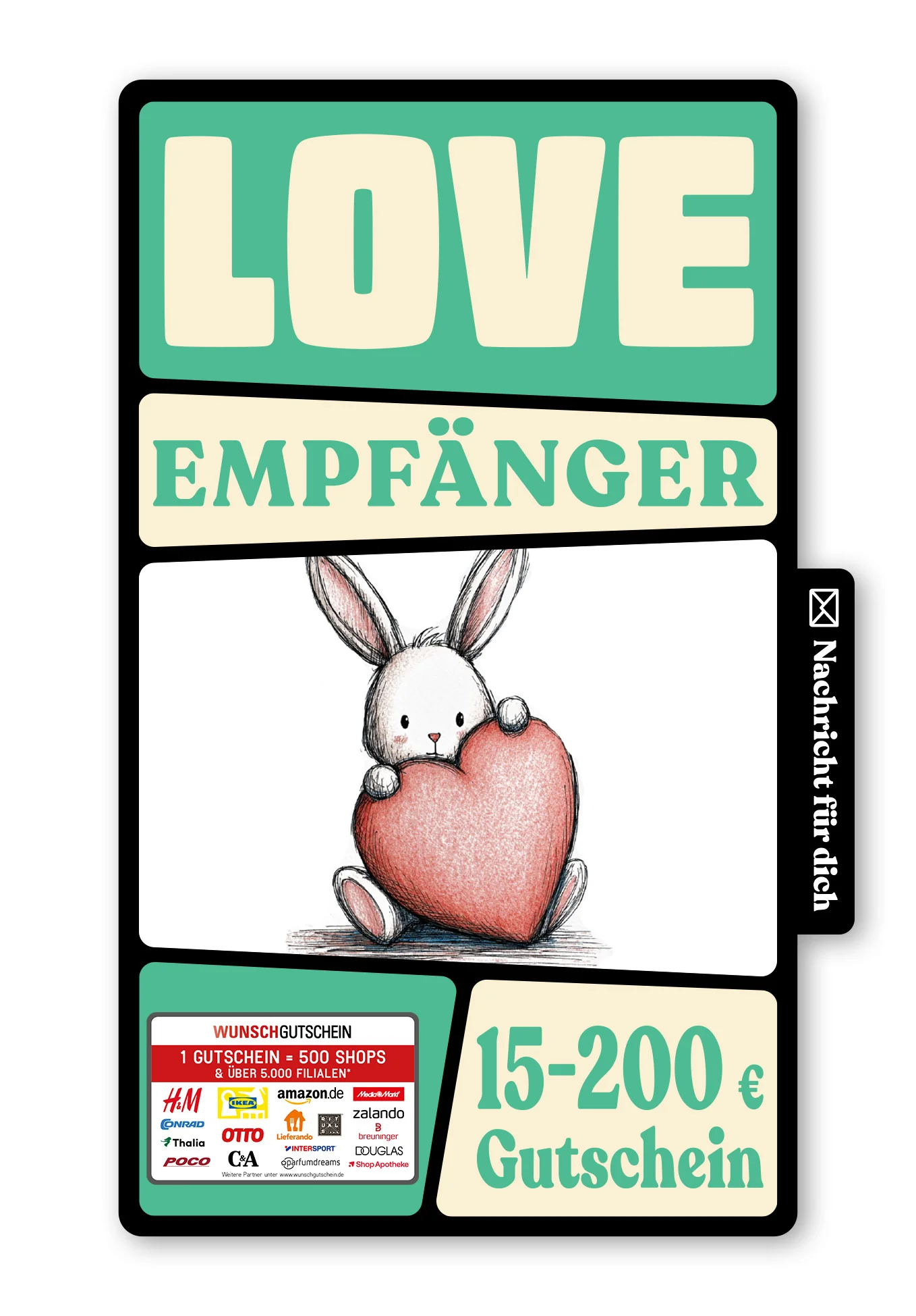 Digital - Liebe Dich - Hase Herz
