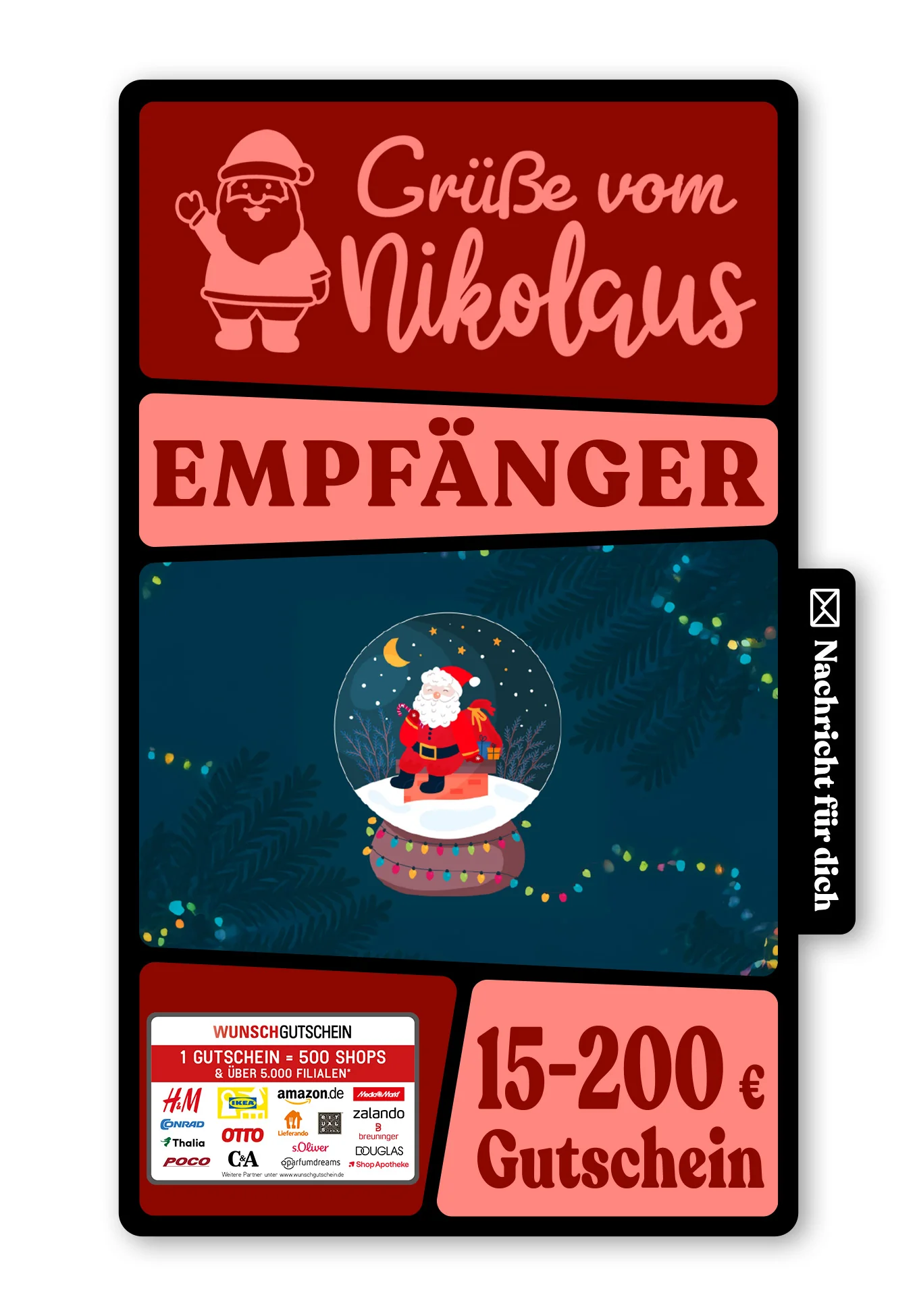 Digital - Schönen Nikolaustag - Nikolaus Schneekugel