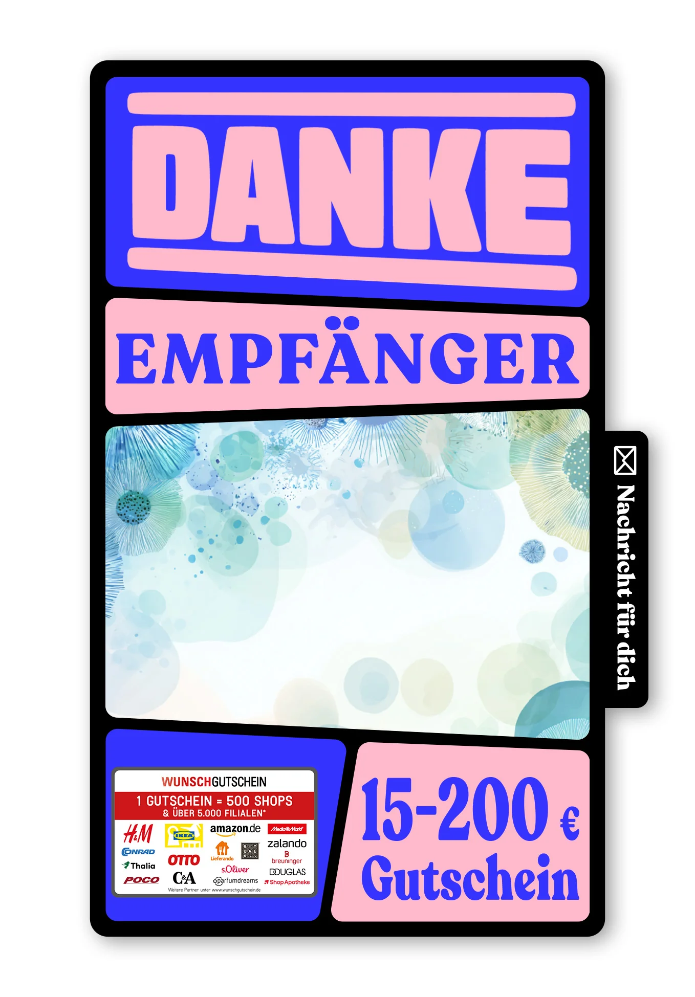 Digital - Vielen Dank - Elemente Blau Grün