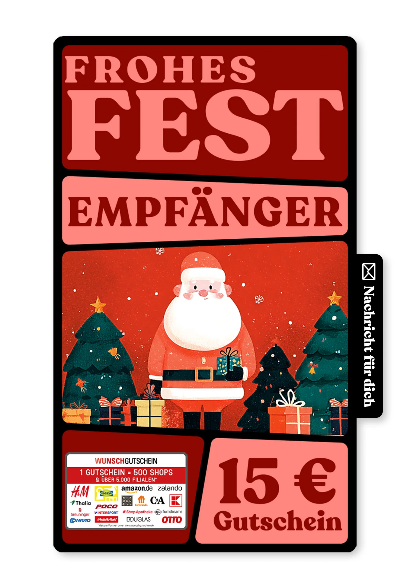 Digital - Wünsch dir was - Weihnachtsmann Rot