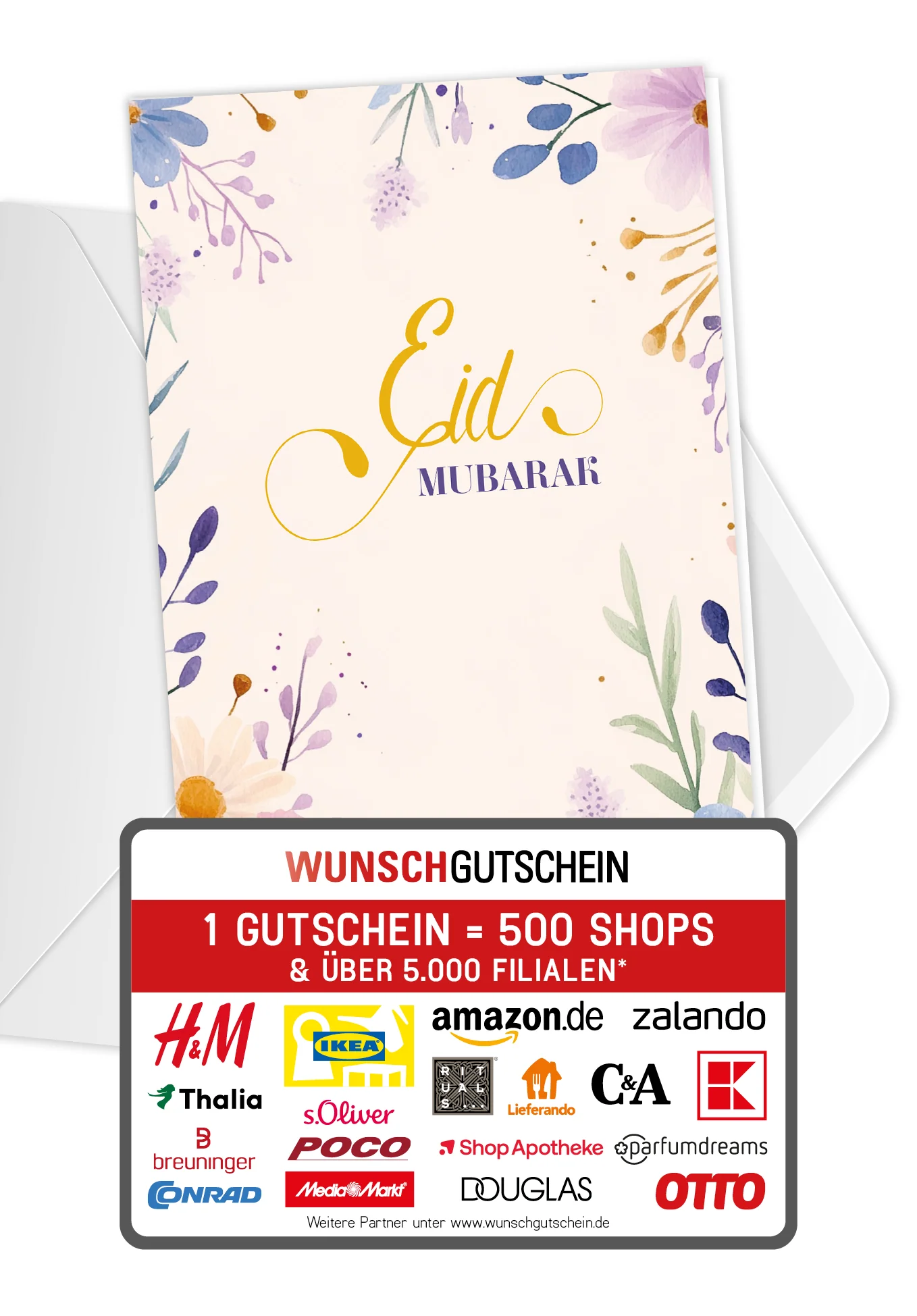 Eid Mubarak - Aquarellblumen Beige PDF