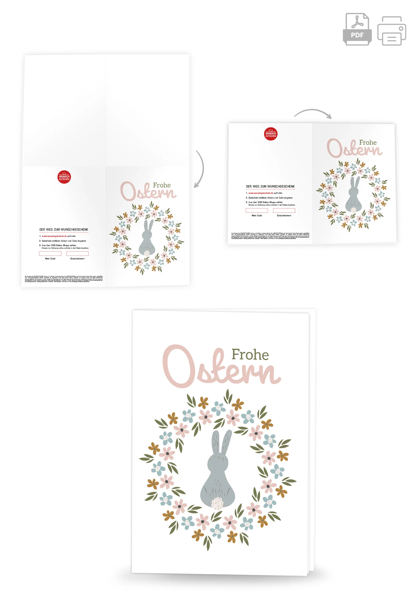 Frohe Ostern - Blumenkranz Hase - Image 4