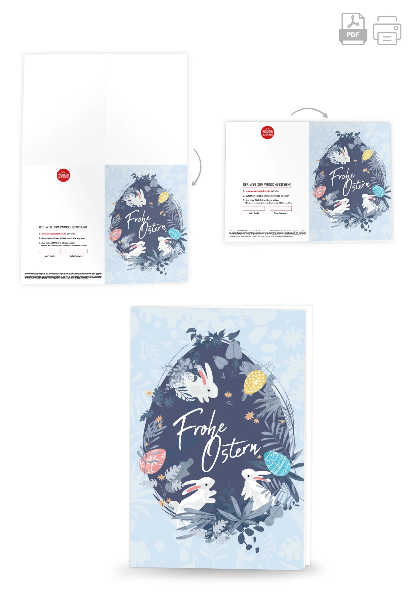 Frohe Ostern - Ei auf Blau PDF - Image 4