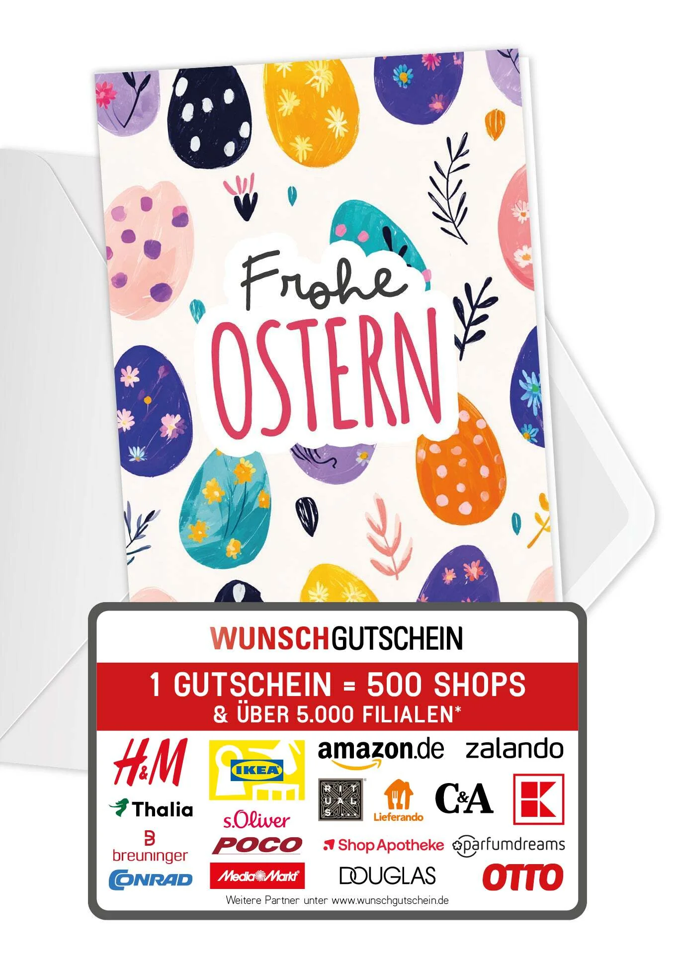 Frohe Ostern - Eiermuster Bunt