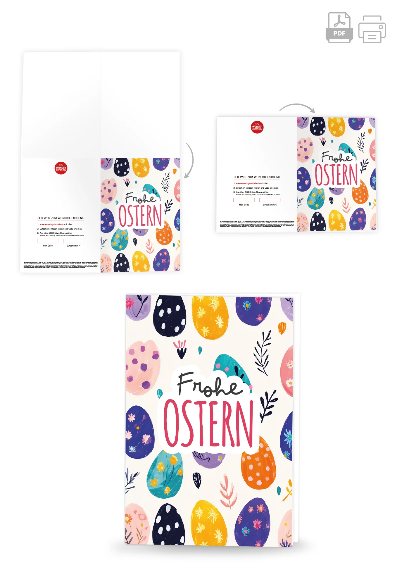 Frohe Ostern - Eiermuster Bunt PDF - Image 4