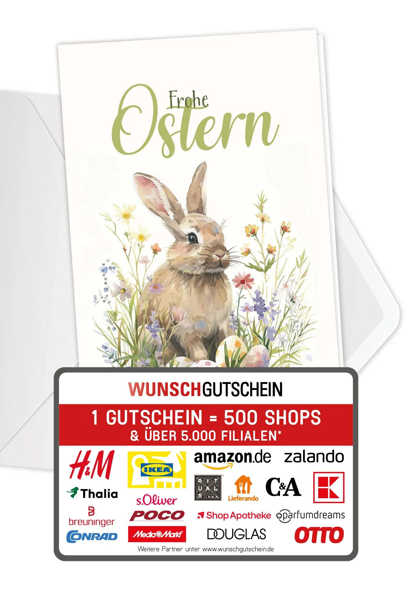 Frohe Ostern - Hase im Grass PDF