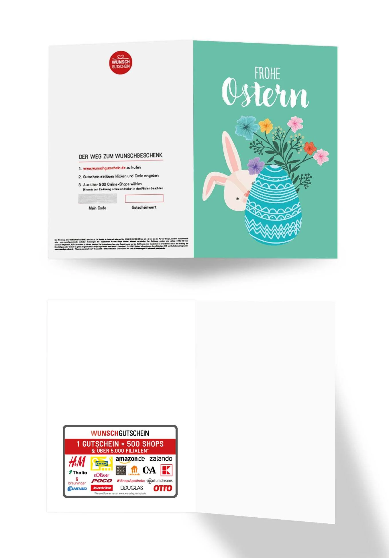 Frohe Ostern - Hase mit Ei Türkis - Image 3