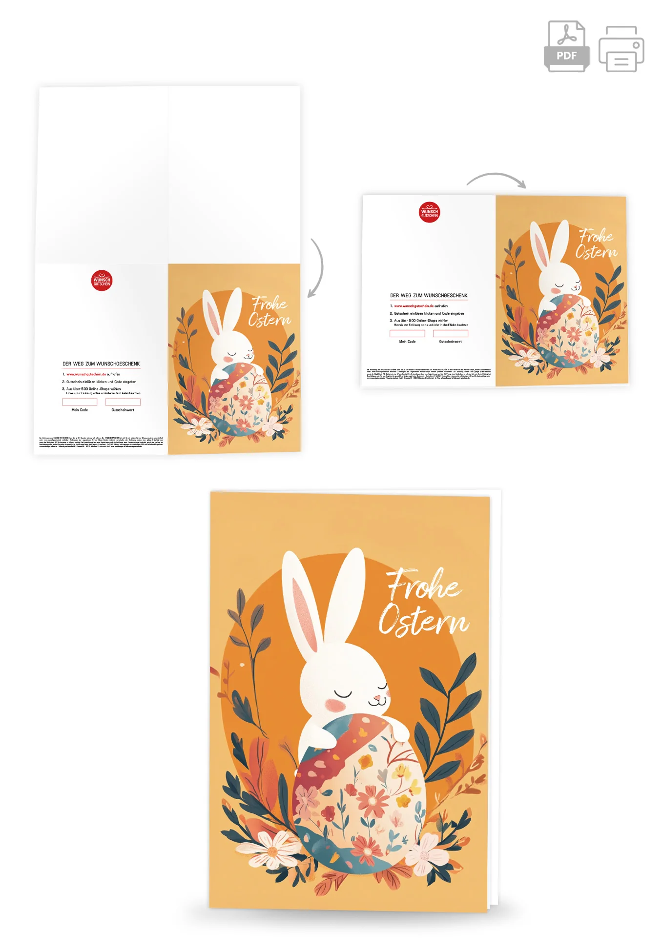 Frohe Ostern - Hase Orange PDF - Image 4