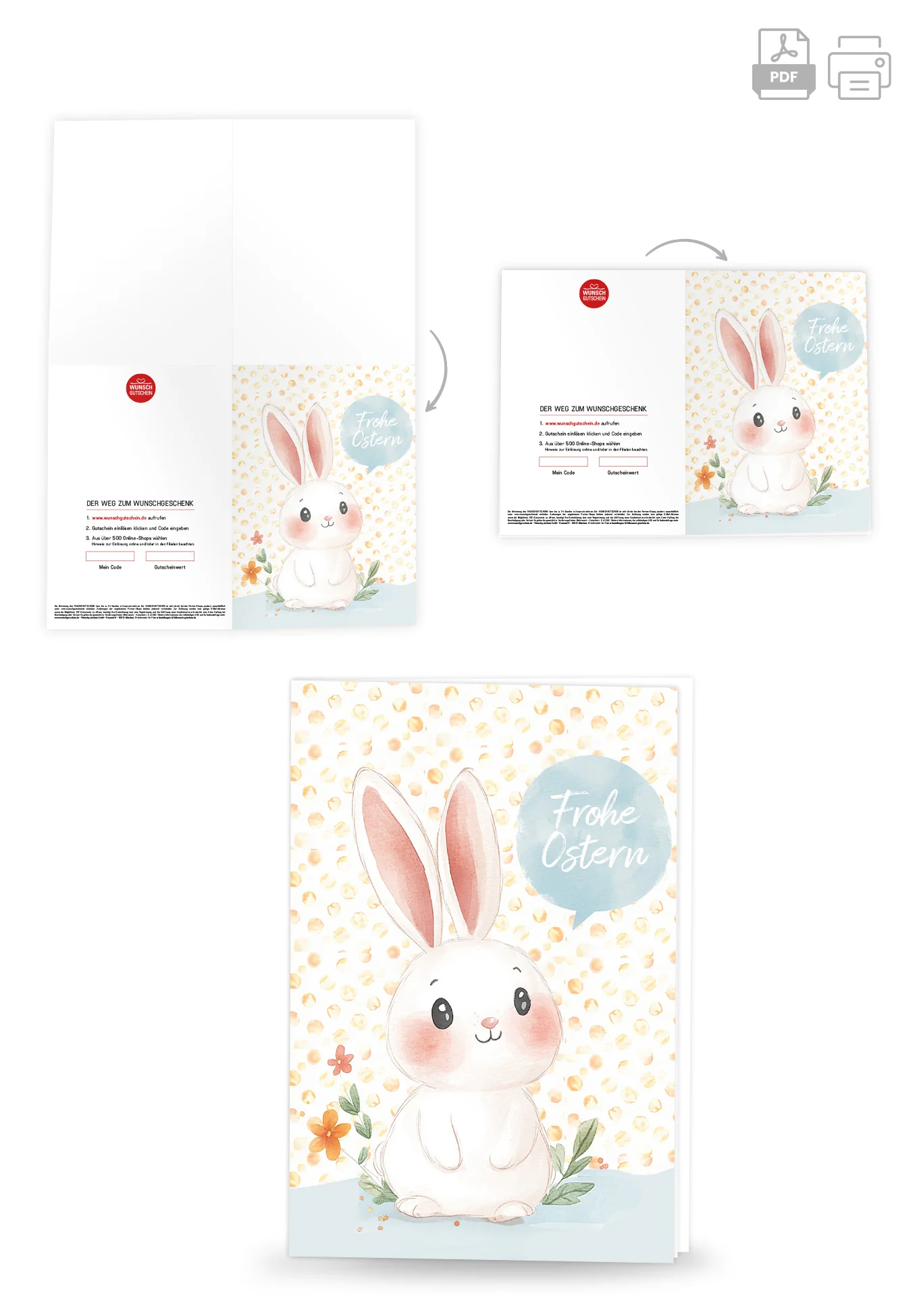 Frohe Ostern - Hase Sprechblase PDF - Image 4