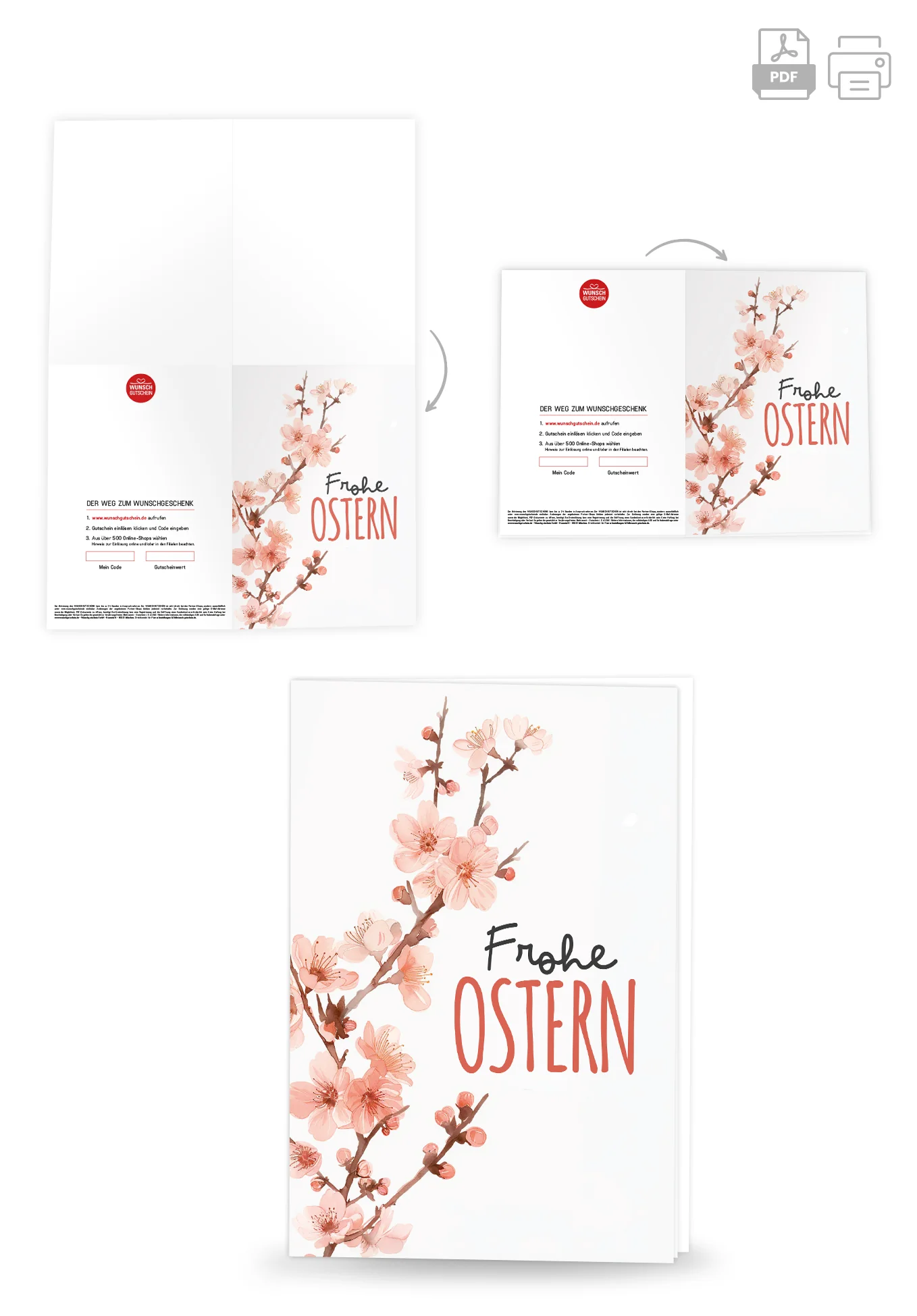 Frohe Ostern - Kirschblüten Aquarell - Image 4