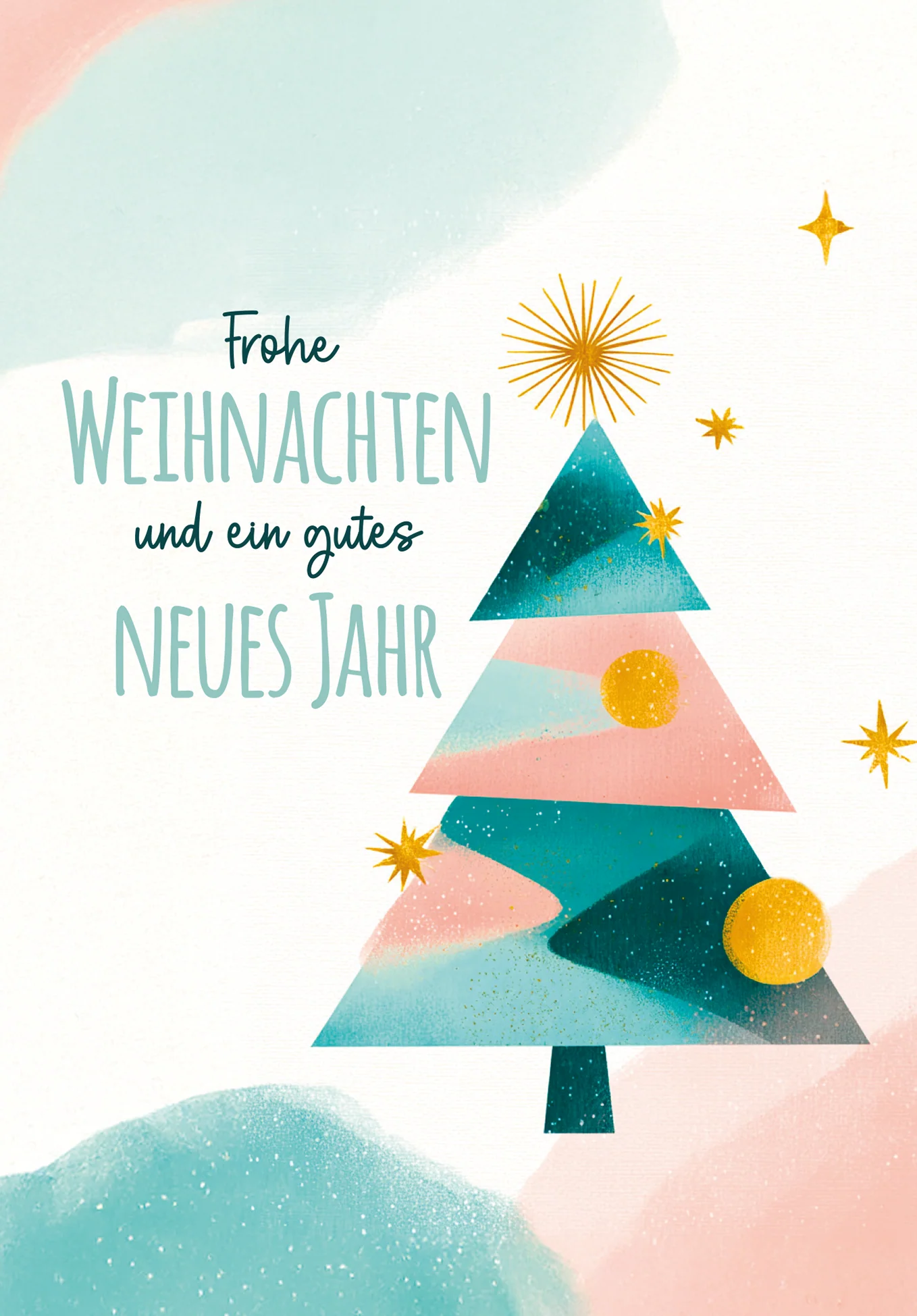 Frohe Weihnachten Neujahr - Tanne Grün Rosa - Image 2