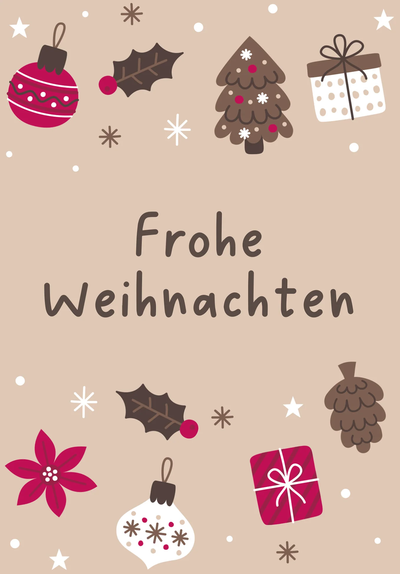 Frohe Weihnachten - Ornamente Beige - Image 2
