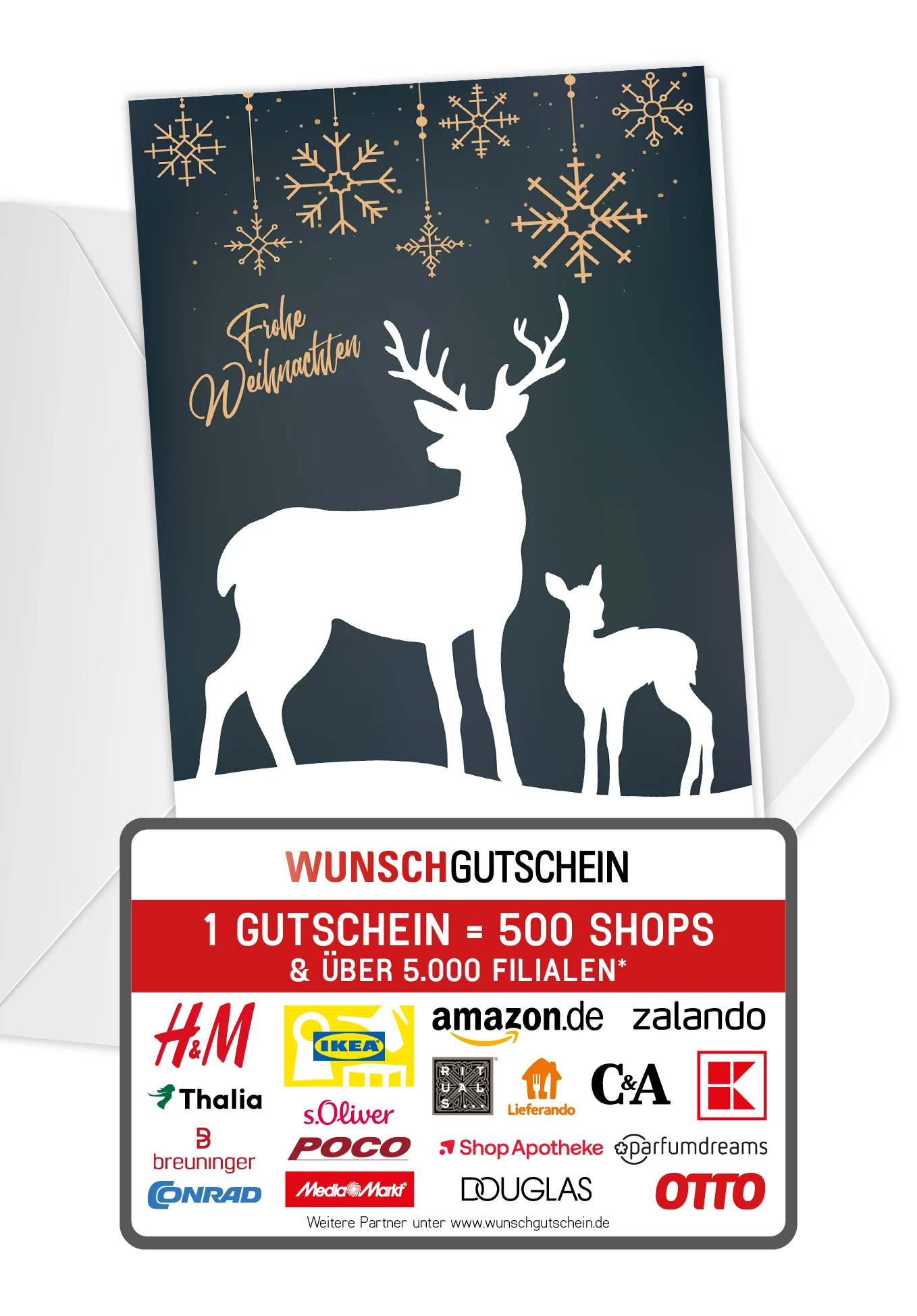 Frohe Weihnachten - Rentier Grün PDF