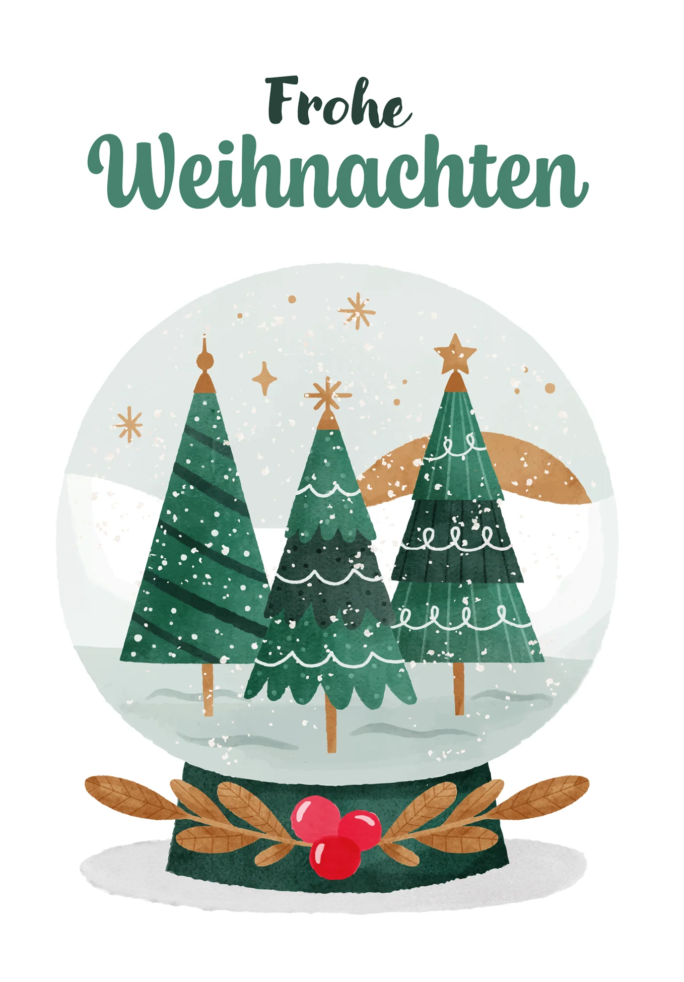 Frohe Weihnachten - Schneekugel Bäume - Image 2