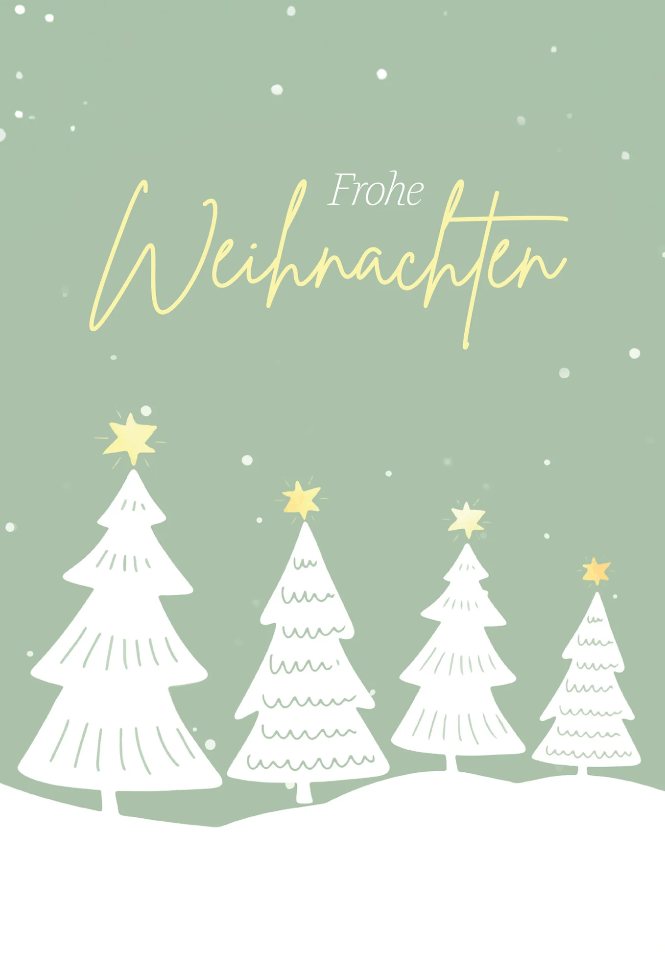 Frohe Weihnachten - Tannen Grün Gelb - Image 2