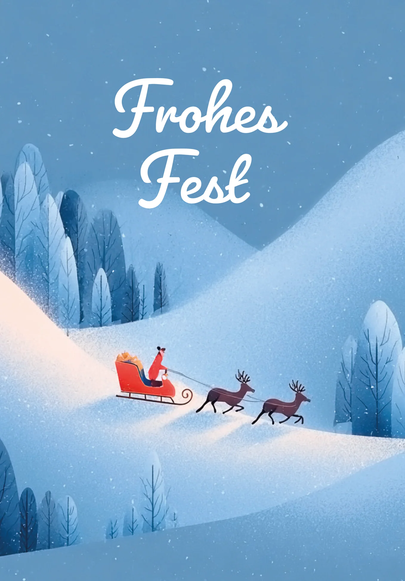 Frohes Fest - Schlitten Weihnachtsmann - Image 2
