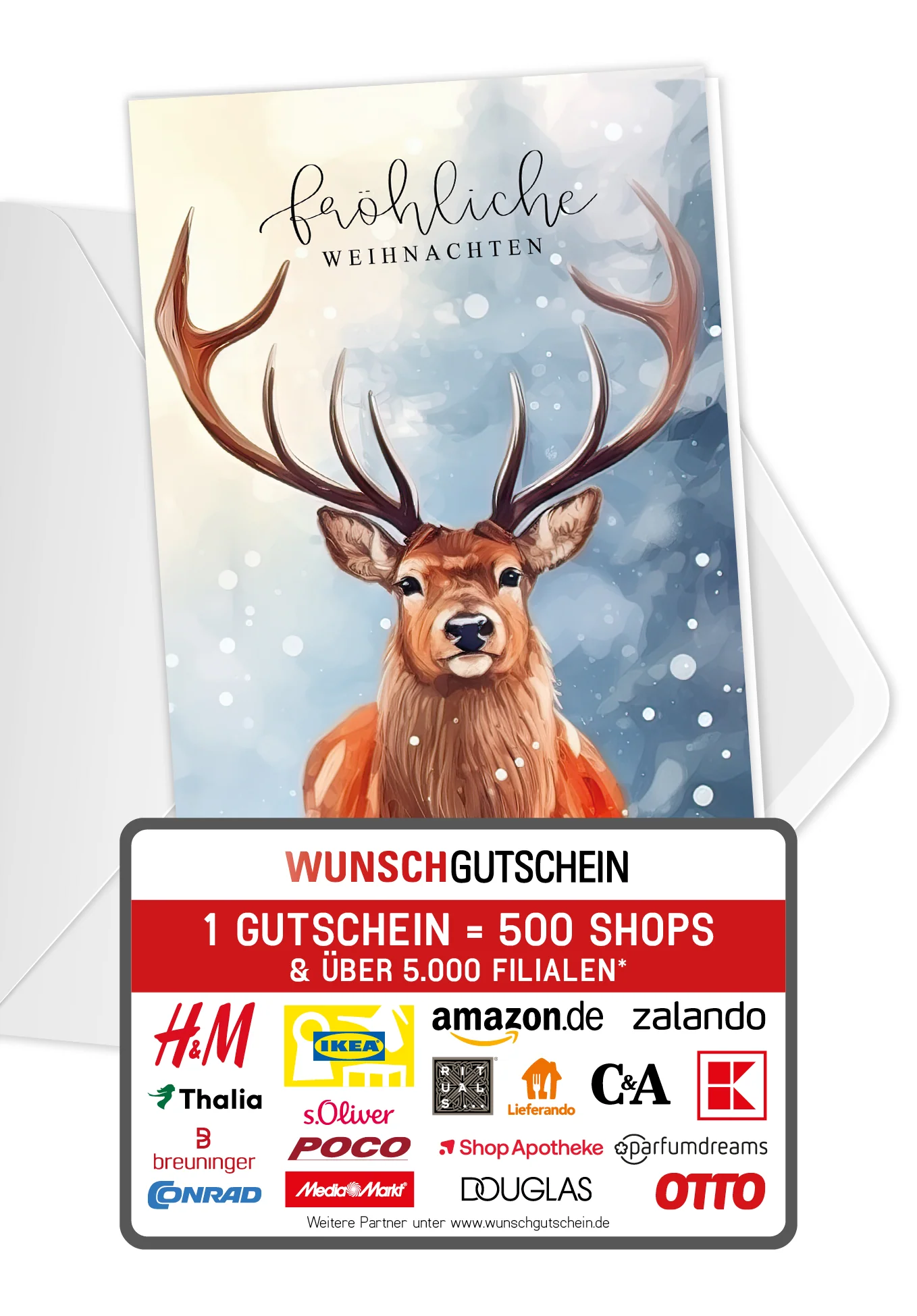 Fröhliche Weihnachten - Hirsch