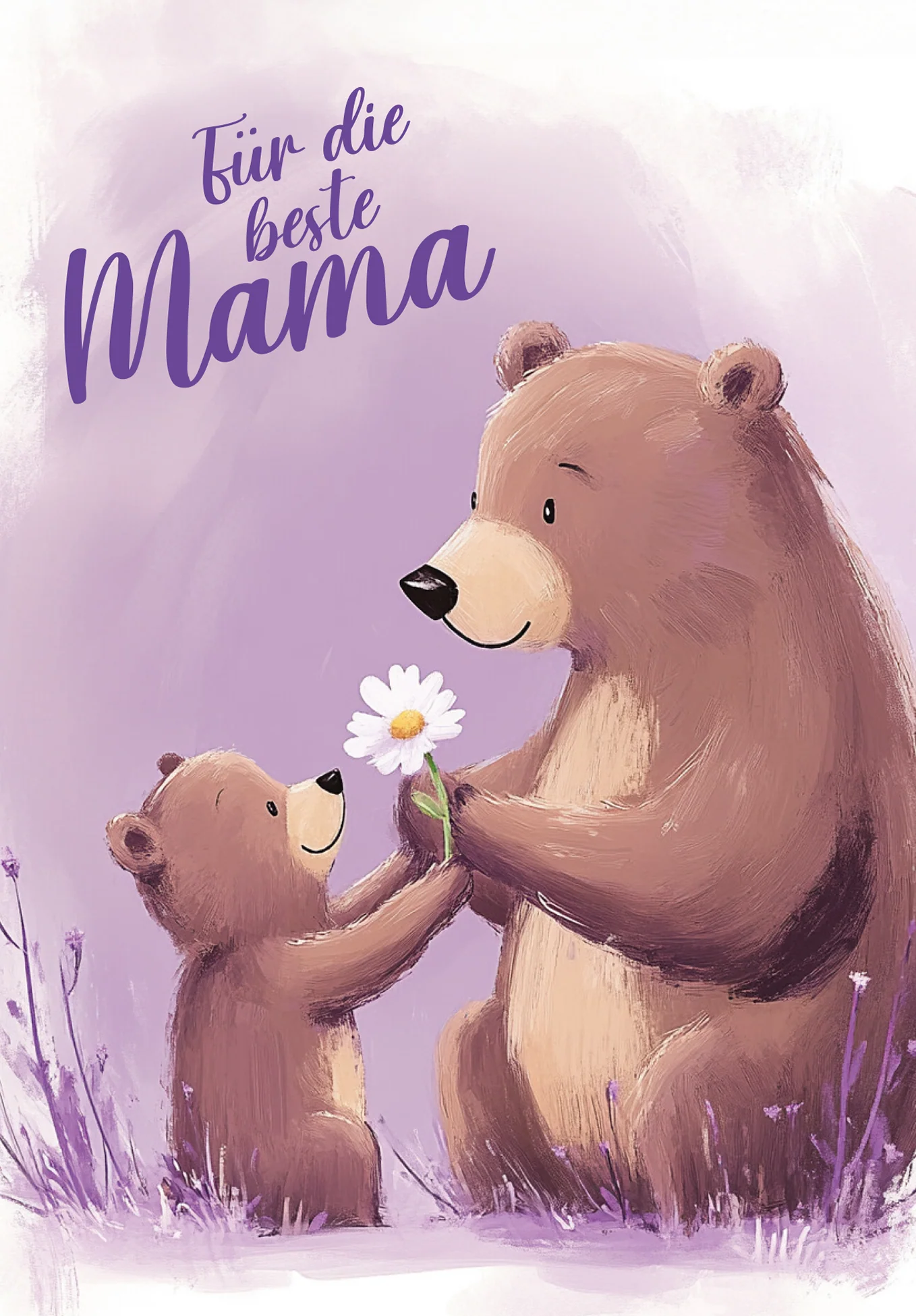 Für die beste Mama - Bären Lila - Image 2