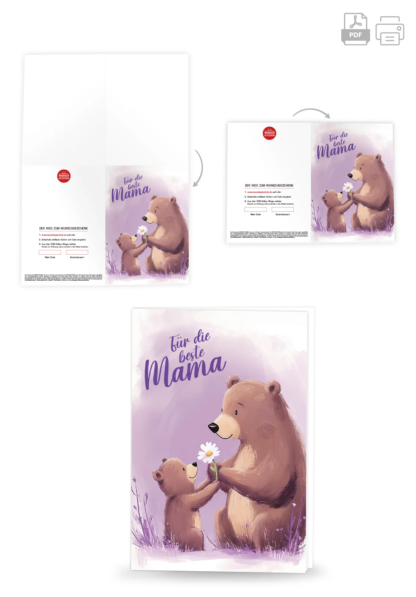 Für die beste Mama - Bären Lila - Image 4