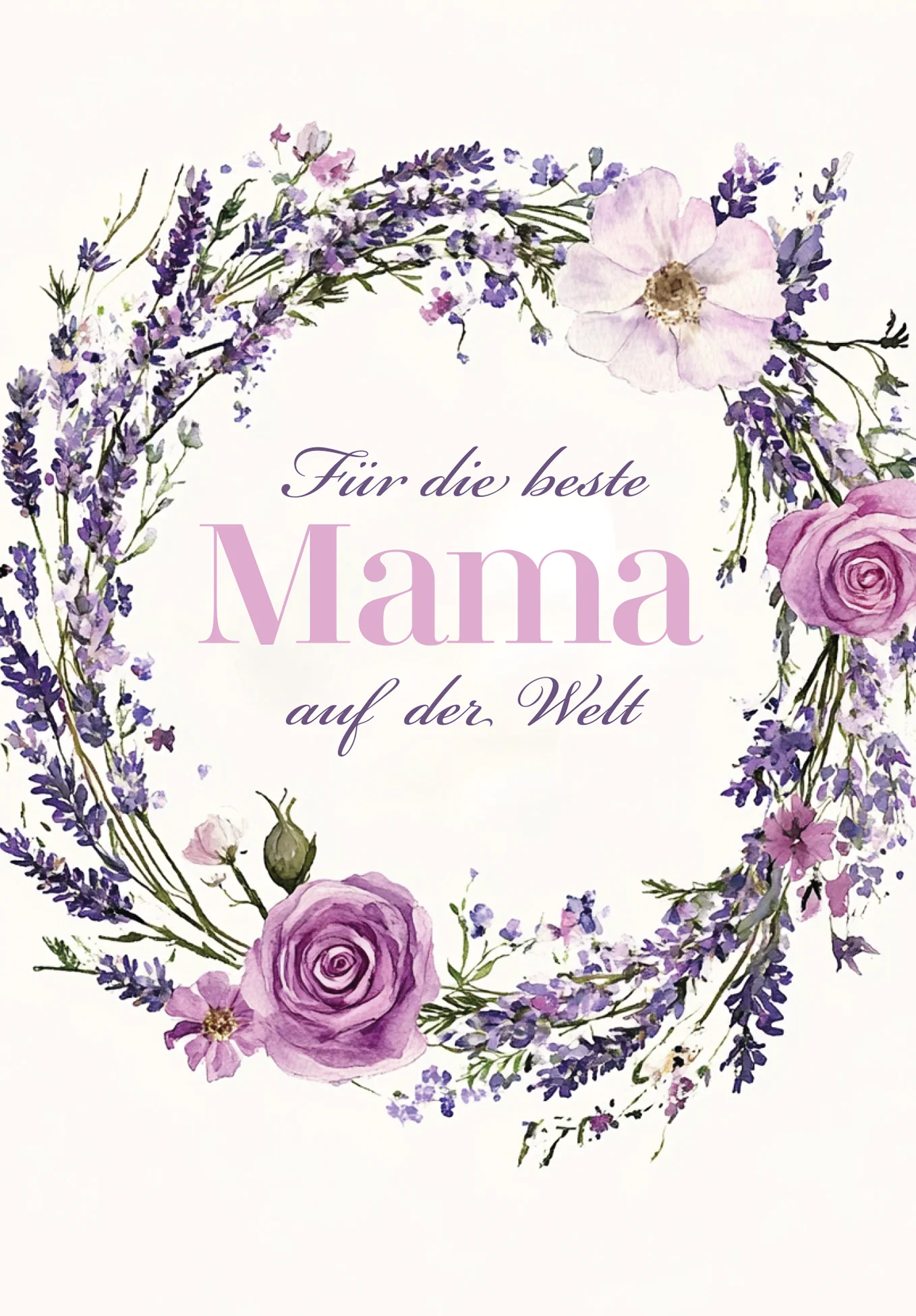 Für die beste Mama - Blumenkranz Lila - Image 2