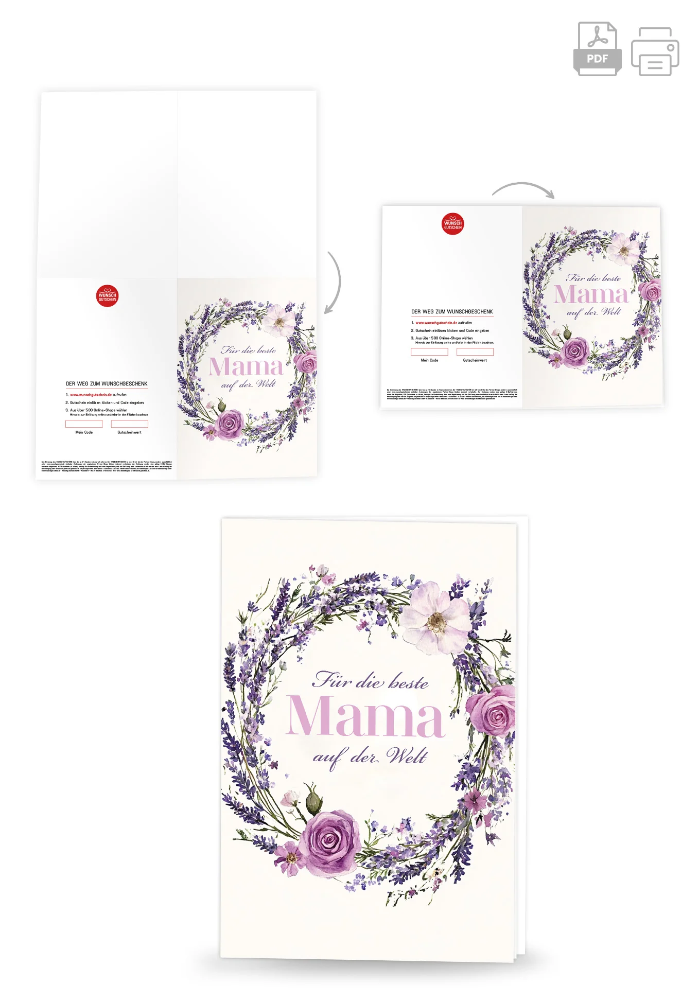 Für die beste Mama - Blumenkranz Lila - Image 4