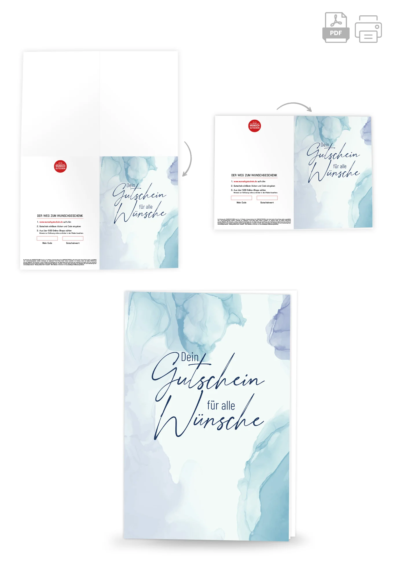 Für alle Wünsche - Aquarell Blau PDF - Image 4