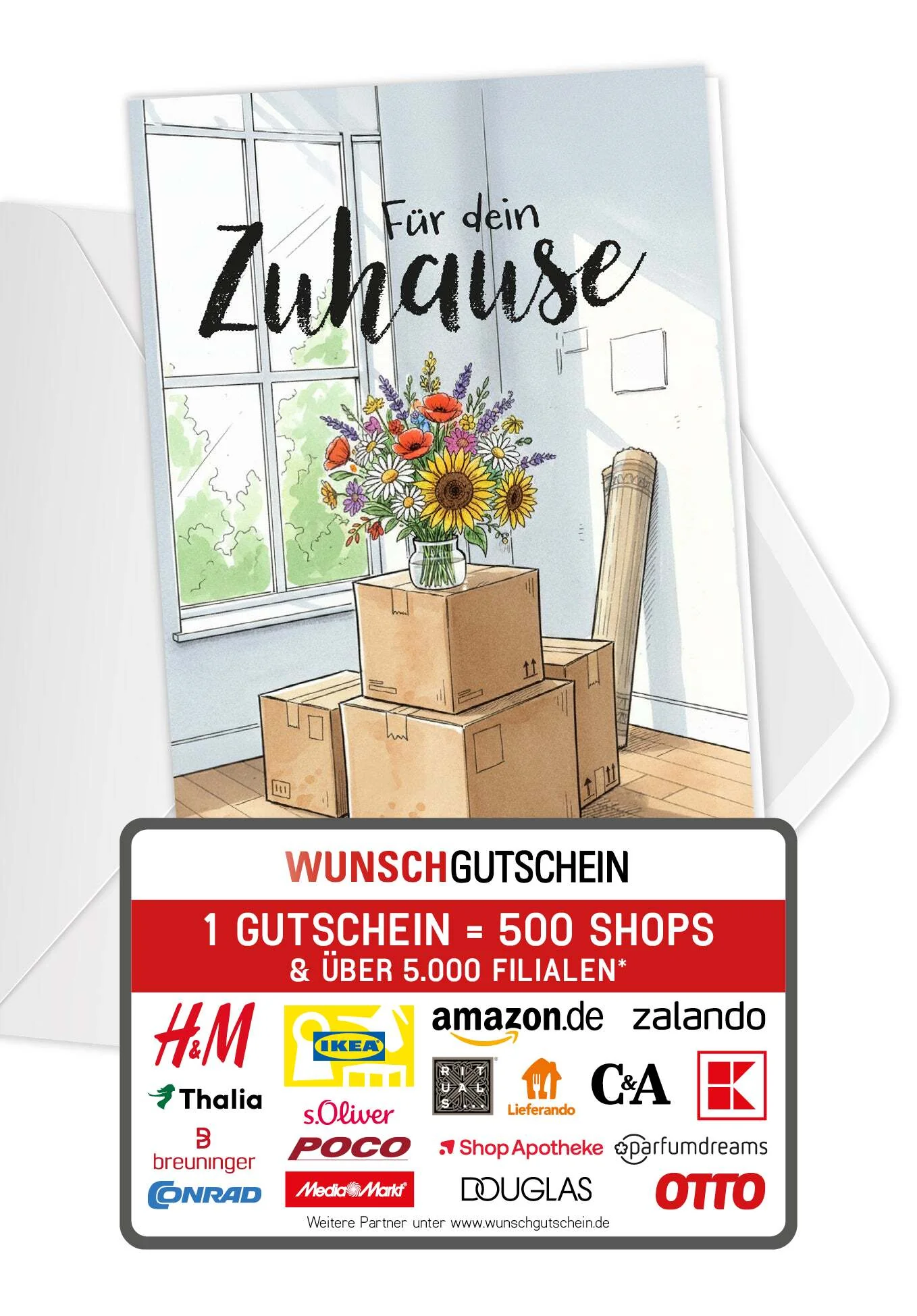 Für dein Zuhause - Blumenstrauß und Kartons PDF