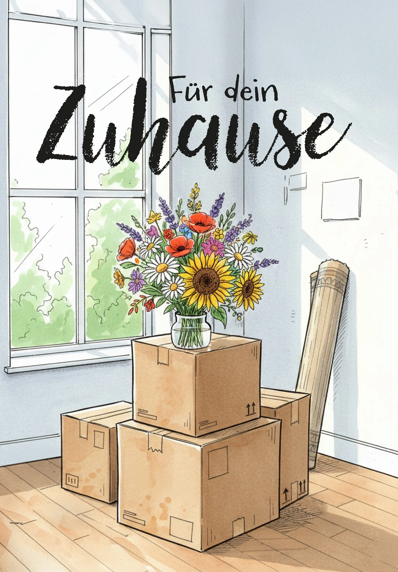 Für dein Zuhause - Blumenstrauß und Kartons PDF - Image 2