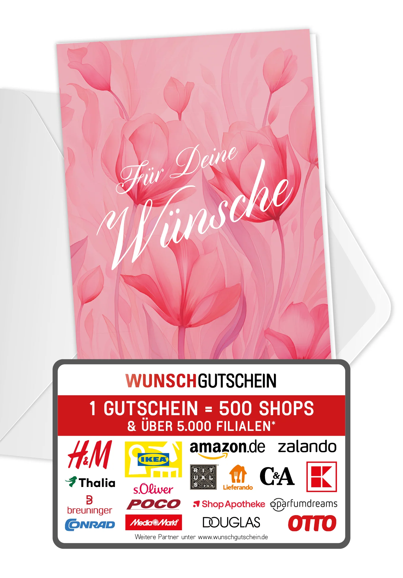 Für deine Wünsche - Pink Blumen PDF