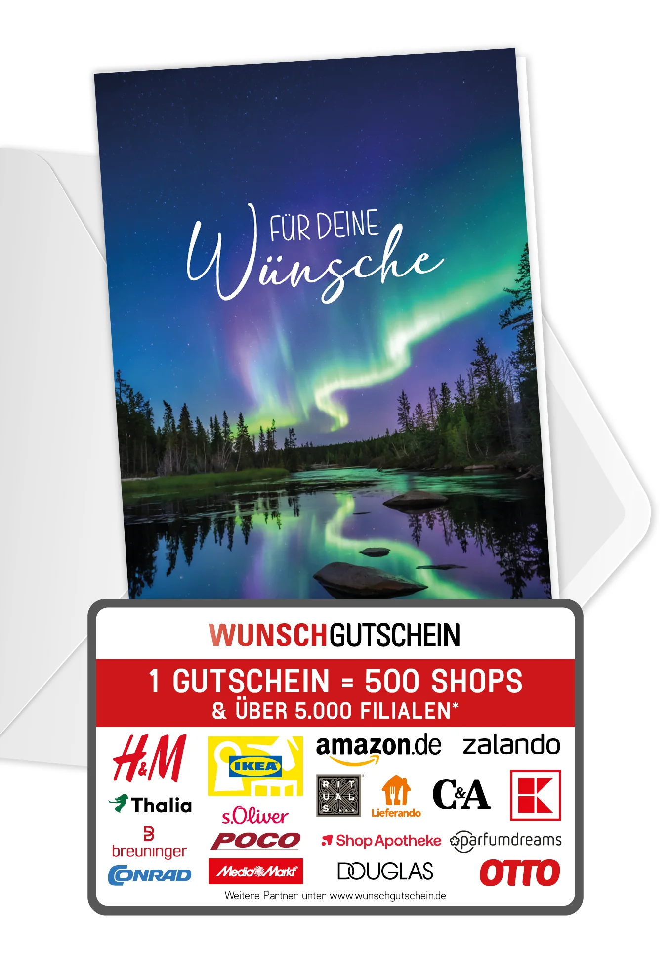 Für deine Wünsche - Polarlichter Wald