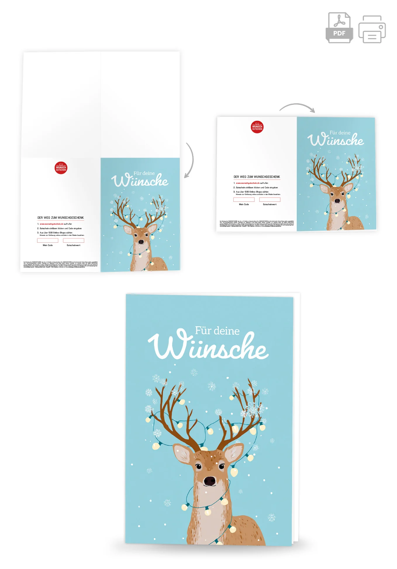 Für deine Wünsche - Rentier Lichterkette PDF - Image 4
