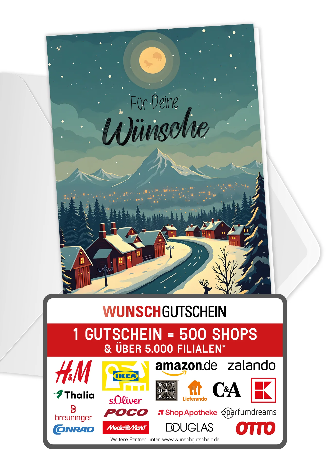 Für deine Wünsche - Winterstadt Rentier